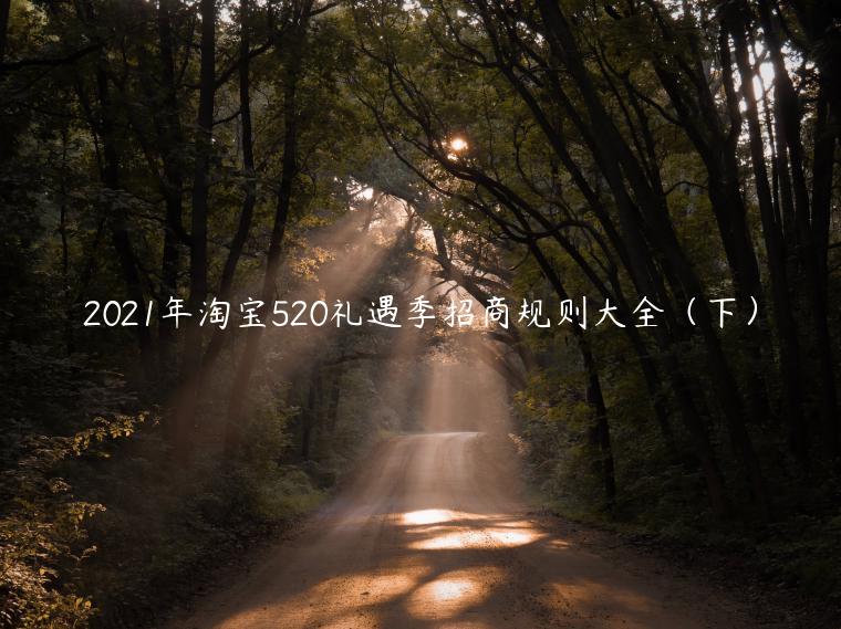 2023年淘宝520礼遇季招商规则大全（下）